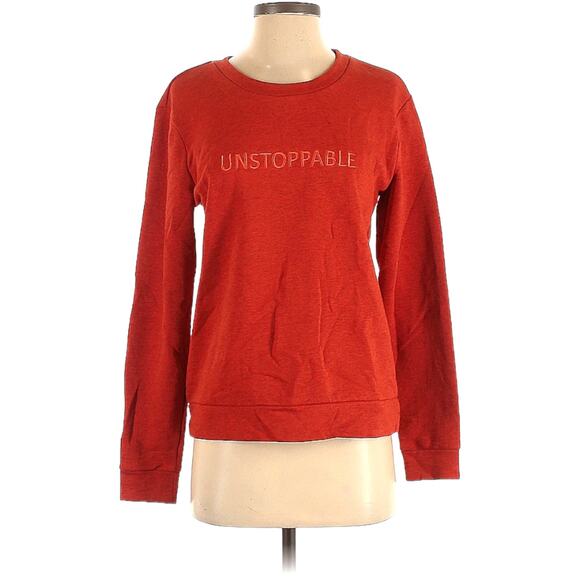 Jacqueline de Yong Sweatshirt Unstoppable Red Long Sleeve Crewneck Women's Small - Picture 1 of 12